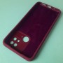 Чехол для Xiaomi Redmi 10C, Silicone Case с логотипом Mi, марсала