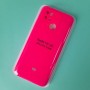 Чехол для Xiaomi Redmi 10C, Silicone Case с логотипом Mi, неоново-розовый