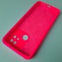Чехол для Xiaomi Redmi 10C, Silicone Case с логотипом Mi, неоново-розовый