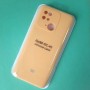 Чехол для Xiaomi Redmi 10C, Silicone Case с логотипом Mi,желтый