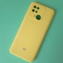 Чехол для Xiaomi Redmi 10C, Silicone Case с логотипом Mi,желтый