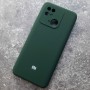 Чехол для Xiaomi Redmi 10C, Silicone Case, с логотипом, темно-зеленый
