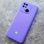 Чехол для Xiaomi Redmi 10C, Silicone Case, с логотипом, темно-фиолетовый