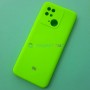 Чехол для Xiaomi Redmi 10C, Silicone Case с логотипом Mi, неоново-салатовый
