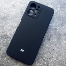 Чехол для Xiaomi Redmi 12 Silicone Case, с логотипом, черный