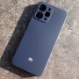 Xiaomi Redmi 12, чехол Silicone Case, с логотипом, темно-синий матовый