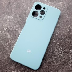 Чехол для Xiaomi Redmi 12 4G, Silicone Case, с логотипом, ментол