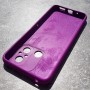 Чехол на Xiaomi Redmi 12C, Silicone Case с логотипом Mi, темно-фиолетовый
