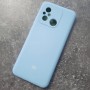 Чехол Redmi 12C, Silicone Case с логотипом Mi, голубой