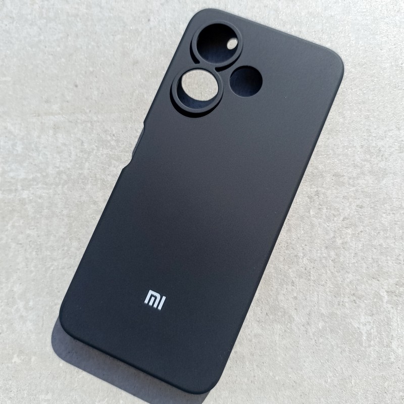 Чехол для Xiaomi Redmi 13, Silicone Case, с логотипом, черный Чехол для Xiaomi Redmi 13, Silicone Case, с логотипом, черный