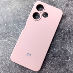 Чехол для Xiaomi Redmi 13, Silicone Case, с логотипом, розовый песок