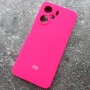 Чехол для Xiaomi Redmi 13C, Silicone Case, с логотипом, неоново-розовый