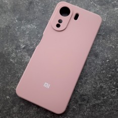 Чехол для Xiaomi Redmi 13C, Silicone Case, с логотипом, розовый песок