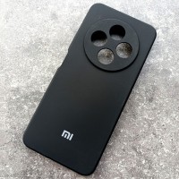 Чехол для Xiaomi Redmi 14C, Silicone Case, с логотипом, черный