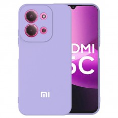 Чехол для Xiaomi Redmi 15C, Silicone Case, с логотипом, фиалка