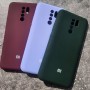 Чехол на Xiaomi Redmi 9 с логотипом Mi, фиолетовый Silicone Case