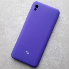 Чехол для Xiaomi Redmi 9A Silicone Case, с логотипом, темно-фиолетовый