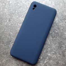 Чехол для Xiaomi Redmi 9A, Silicone Case, темно-синий матовый