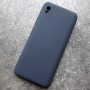 Чехол для Xiaomi Redmi 9A, Silicone Case, темно-сине-серый матовый