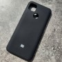 Чехол на Xiaomi Redmi 9C, Silicone Case с логотипом Mi, черный