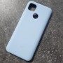 Чехол для телефона Xiaomi Redmi 9C, Silicone Case с логотипом Mi, голубой