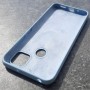 Чехол для телефона Xiaomi Redmi 9C, Silicone Case с логотипом Mi, голубой
