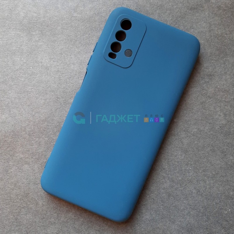 Силиконовый чехол для Xiaomi Redmi 9T, синий Силиконовый чехол для Xiaomi Redmi 9T, синий