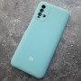 Чехол для Xiaomi Redmi 9T, Silicone Case, с логотипом, ментол Чехол для Xiaomi Redmi 9T, Silicone Case, с логотипом, ментол