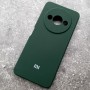 Чехол для Xiaomi Redmi A3, Silicone Case, с логотипом, темно-зеленый
