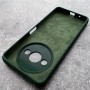Чехол для Xiaomi Redmi A3, Silicone Case, с логотипом, темно-зеленый