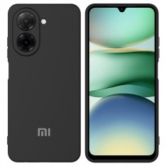 Чехол для Xiaomi Redmi A5, Silicone Case, с логотипом, черный