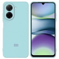 Чехол для Xiaomi Redmi A5, Silicone Case, с логотипом, ментол