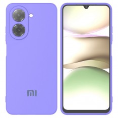 Чехол для Xiaomi Redmi A5, Silicone Case, с логотипом, фиалковый