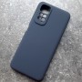 Чехол для Xiaomi Redmi Note 11 4G / Note 11S, Silicone Case, темно-сине-серый матовый