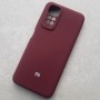 Чехол для Xiaomi Redmi Note 11 4G / Note 11S, Silicone Case с логотипом, марсала