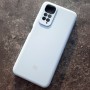 Чехол для Xiaomi Redmi Note 11 4G, Silicone Case, с логотипом, голубой