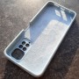 Чехол для Xiaomi Redmi Note 11 4G, Silicone Case, с логотипом, голубой