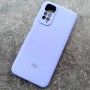 Чехол для Xiaomi Redmi Note 11 4G / Note 11S, Silicone Case с логотипом Mi, фиолетовый