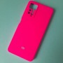 Чехол для Xiaomi Redmi Note 11 Pro 4G / Note 11S Pro 5G, Silicone Case с логотипом Mi, ноеоново-розовый