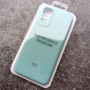 Чехол для Xiaomi Redmi Note 11 4G / Note 11S, Silicone Case с логотипом Mi, бледный ментол