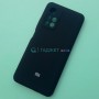 Чехол для Xiaomi Redmi Note 11, Silicone Case с логотипом Mi, черный