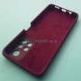 Чехол для Xiaomi Redmi Note 11, Silicone Case с логотипом Mi, марсала