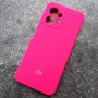 Чехол для Xiaomi Redmi Note 12 4G, Silicone Case, с логотипом, неоново-розовый