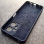 Чехол для Xiaomi Redmi Note 12 4G, Silicone Case, с логотипом, темно-синий матовый