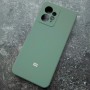 Чехол для Xiaomi Redmi Note 12 4G, Silicone Case, с логотипом, темно-зеленый