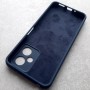Чехол для Xiaomi Redmi Note 12 5G, Silicone Case, с логотипом, темно-синий матовый