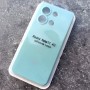 Чехол для Xiaomi Redmi Note 13 4G, Silicone Case, с логотипом, ментоловый