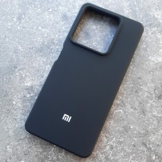 Чехол для Xiaomi Redmi Note 13 5G, Silicone Case, с логотипом, черный