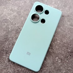 Чехол для Xiaomi Redmi Note 13 Pro 4G, Silicone Case, с логотипом, ментоловый