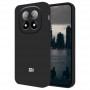 Чехол для Xiaomi Redmi Note 14 Pro 4G, Silicone Case, с логотипом, черный